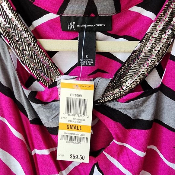 NWT I.N.C. Internation Concepts | Cruise Wear | Sequin Tank Top | Size S - Picture 4 of 4